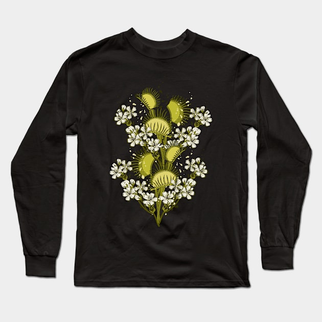 Venus Flytrap-Monochromatic Long Sleeve T-Shirt by Pamelandia